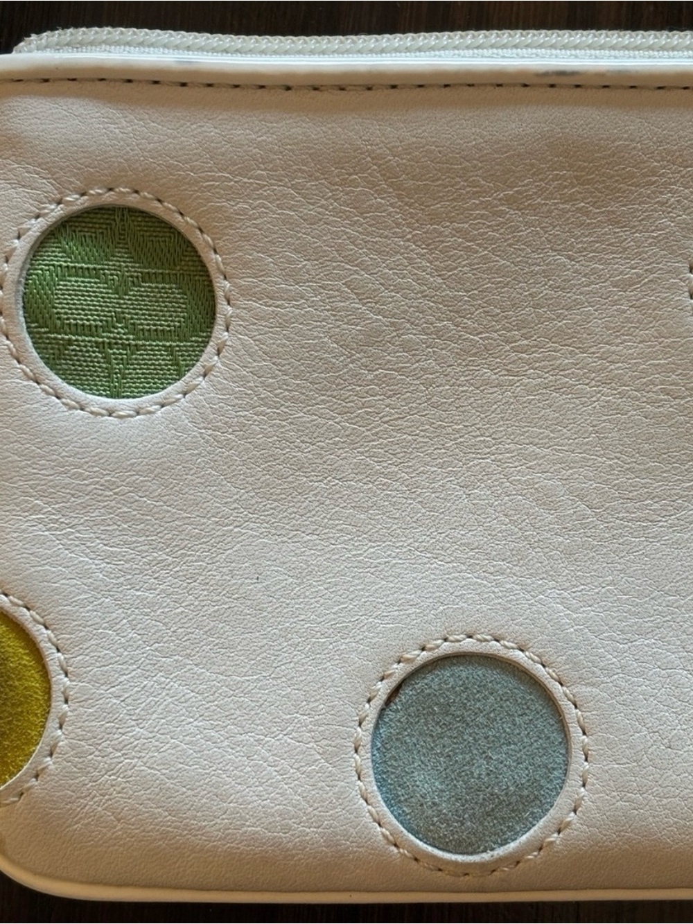 Coach limited edition White Polka Dot Wristlet Clutch with Multicolor Accents - Picture 8 of 10